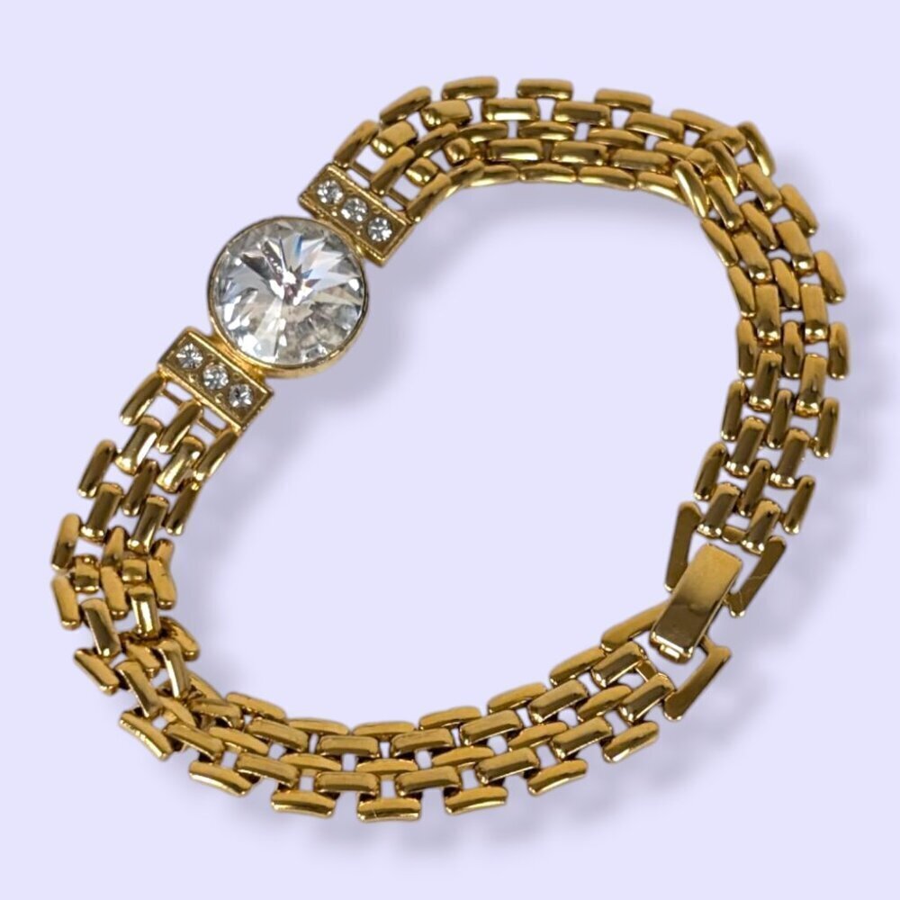 Vintage Rhinestone Accent Tennis Bracelet - Picture 4 of 6